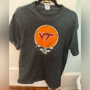 Virginia Tech Hokies Grateful Dead grey tshirt size large